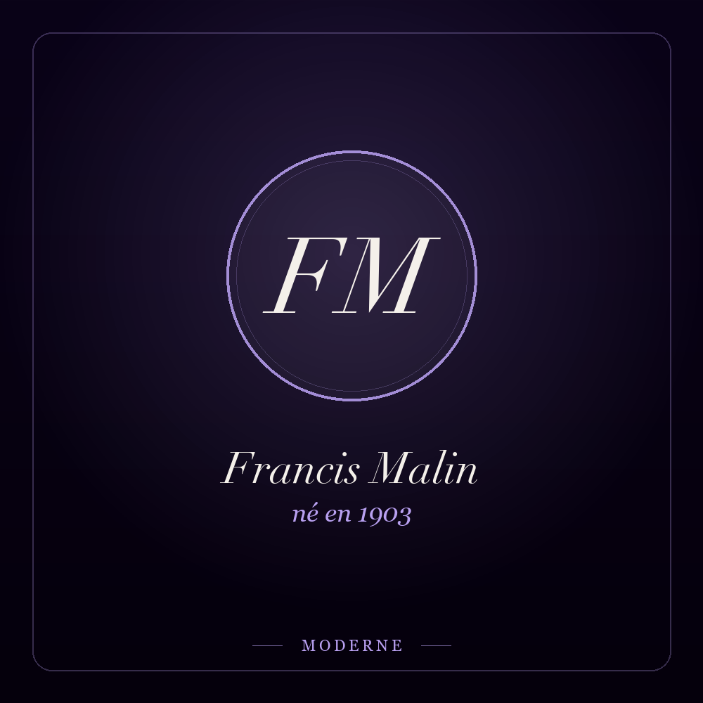 Monogramme de Francis Malin