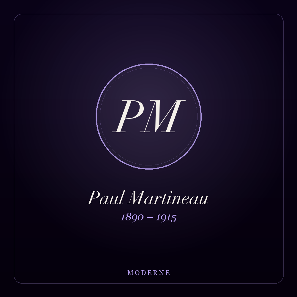 Monogramme de Paul Martineau